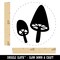 Charming Toadstool Mushroom Pair Self-Inking Rubber Stamp for Stamping Crafting Planners